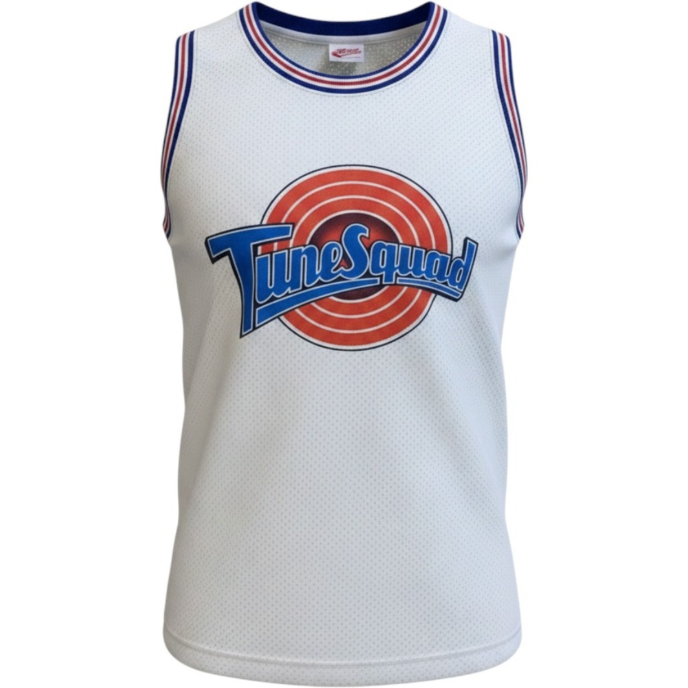 Space Jam Tune Squad Tweety Bird Basketball Jersey White Mesh Size M 1/3‎